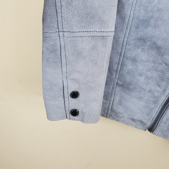 Isaac Mizrahi Live! Suede Moto Jacket Size 6 - Picture 3 of 12